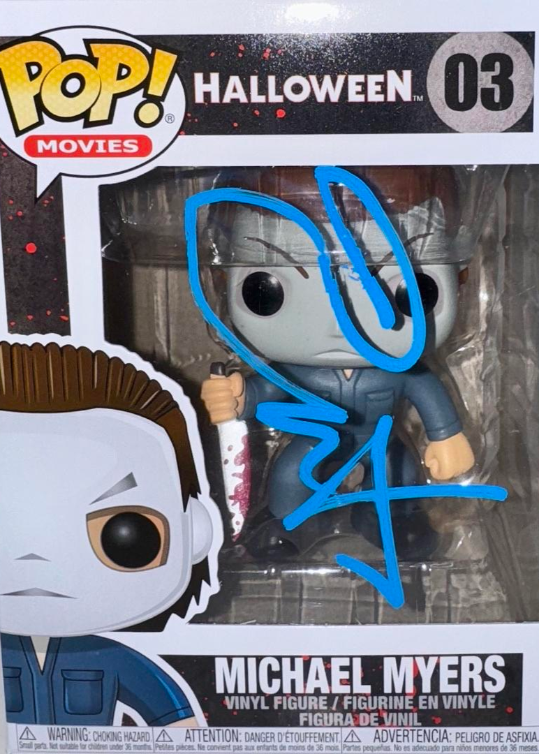 Jamie Lee Curtis Signed Funko Pop #03 Michael Myers Halloween (Blue Ink) - Beckett COA